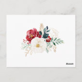 Classic Gold Floral Wedding Advice Kaart (Achterkant)