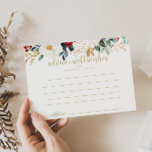 Classic Gold Floral Wedding Advice Kaart<br><div class="desc">Deze klassieke goudflorale huwelijksadvieskaart is perfect voor een rustige bruiloft. Het ontwerp is voorzien van waterverf-witte, bruine en goudbloemen en bessen met groene bladeren die in elegante bouquets zijn gegoten. Deze kaarten zijn perfect voor een bruiloft, vrijgezellenfeest, baby shower, graduatiedag en nog veel meer. Pas de kaarten aan met de...</div>
