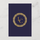 Classic Gold Frame Royal Wedding Details Informatiekaartje (Achterkant)