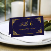 Classic Gold Frame Royal Wedding Place Card Kaart