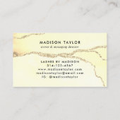 Classic Gold Glitter Agaat Marmer Monogram Schatti Afsprakenkaartje (Achterkant)