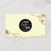 Classic Gold Glitter Custom Logo Agaat Monogram Visitekaartje (Achterkant)