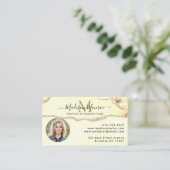 Classic Gold Glitter Logo Foto Agaat Monogram Visitekaartje (Staand voorkant)