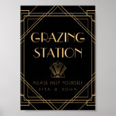Classic Gold Grazing Station Tafelbord Poster (Voorkant)