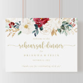 Classic Gold Horizontal Rehearsal Dinner Welkom Poster
