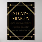 Classic Gold  In liefdevolle herinnering Trouwbord Poster (Voorkant)