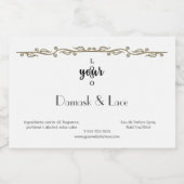 Classic Gold Leaf Border Luxury Perfume Likeurfles Etiket (Enkel label)