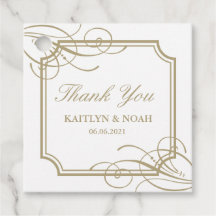 Classic Gold Lijst Luxe bruiloft dank u