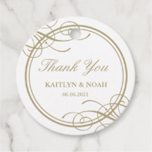 Classic Gold Lijst Luxe bruiloft dank u