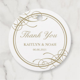 Classic Gold Lijst Luxe bruiloft dank u Bedankjes Labels