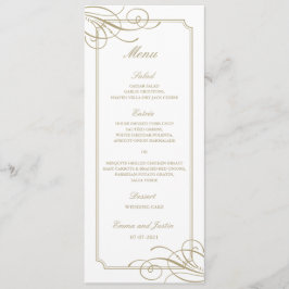 Classic Gold Lijst Luxe bruiloft Menu