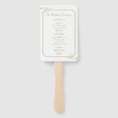 Classic Gold Lijst Luxe bruiloft programma Handwaaier (Achterkant)