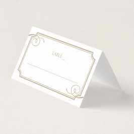 Classic Gold Lijst Luxe trouwplaats kaart Visitekaartje