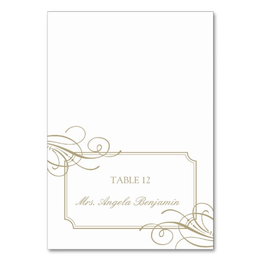 Classic Gold Lijst Luxury Place Card Kaart (Voorkant)