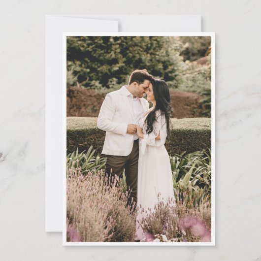 Classic Gold Lijst Rustic Photo Weduwnaar Save Dat Kaart (Achterkant)