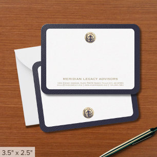 Classic Gold Logo Business Note Kaart Notitiekaartje