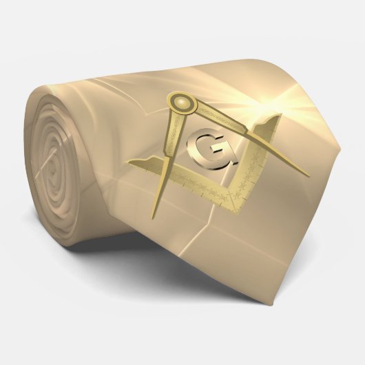 Classic Gold Masonic Stropdas (Opgerold)