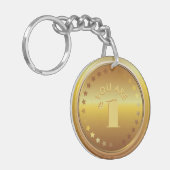  Classic Gold Medal. Je bent nummer 1! Sleutelhanger (Voorkant Links)