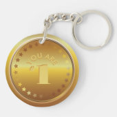  Classic Gold Medal. Je bent nummer 1! Sleutelhanger (Achterkant)