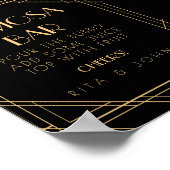 Classic Gold Mimosa Bar Trouwbord Poster (Hoek)