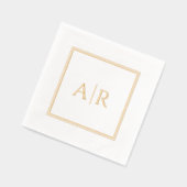 Classic Gold Monogram Folie Gestempeld servetten (Links)