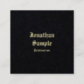 Classic Gold Old English Font Text Sjabloon Black Vierkante Visitekaartje (Voorkant)