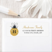 Classic Gold Ornament Monogram retouradres Etiket (Insitu)
