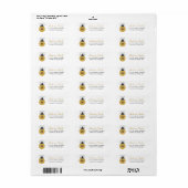 Classic Gold Ornament Monogram retouradres Etiket (Full Sheet)