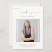 Classic Gold Script Sympathie Bedankt voor foto Kaart (Voorkant)