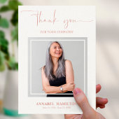 Classic Gold Script Sympathie Bedankt voor foto Kaart