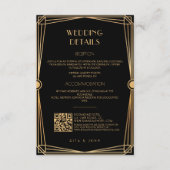 Classic Gold Script Wedding Details Informatiekaartje (Voorkant)