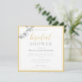 Classic Gold Script White Orchids Vrijgezellenfees Kaart (Staand voorkant)