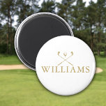 Classic Gold Specialized Name Golf Clubs Magneet<br><div class="desc">Personaliseer de naam in klassieke gouden typografie om een uniek golfcadeau en aandenken voor elke golfer te creëer. Ontworpen door Thisnotme©</div>