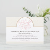 Classic Gold Stripes bruiloft uitnodiging (Staand voorkant)