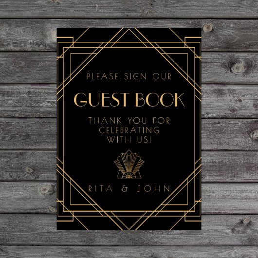 Classic Gold  Teken Ons Guestbook Teken Poster