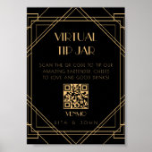 Classic Gold  Tip Uw Bartender Sign Poster (Voorkant)