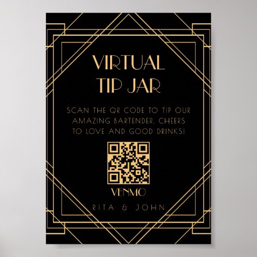 Classic Gold  Tip Uw Bartender Sign Poster (Voorkant)