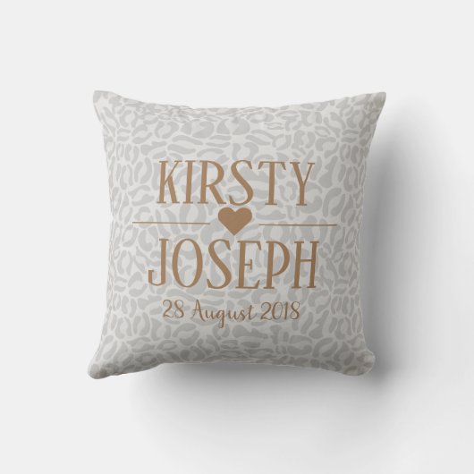 Classic Gold Wedding elegant Pattern Kussen (Achterkant)