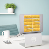 Classic Gold Wedding Guest Adresetiketten Sticker (Laptop op bureau)