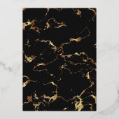 Classic Gold Wing Ring minimalistische bruiloft Folie Uitnodiging (Achterkant)