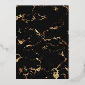 Classic Gold Wing Roos minimalistische bruiloft Folie Uitnodiging (Achterkant)