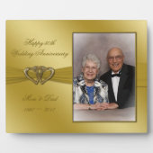 Classic Golden 50th Jubileum Foto Plaque Fotoplaat (Voorkant)