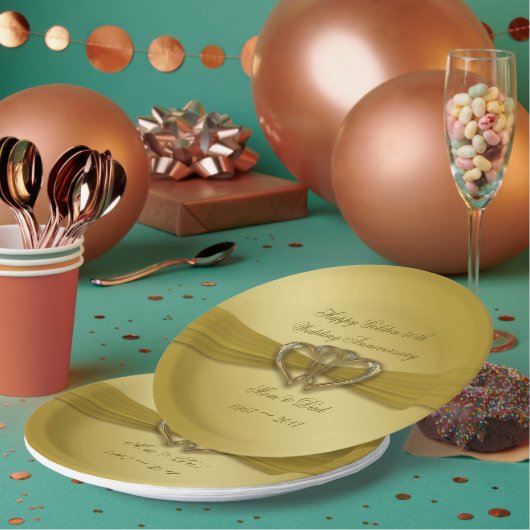 Classic Golden 50th Jubileum Paper Bord (Multi)