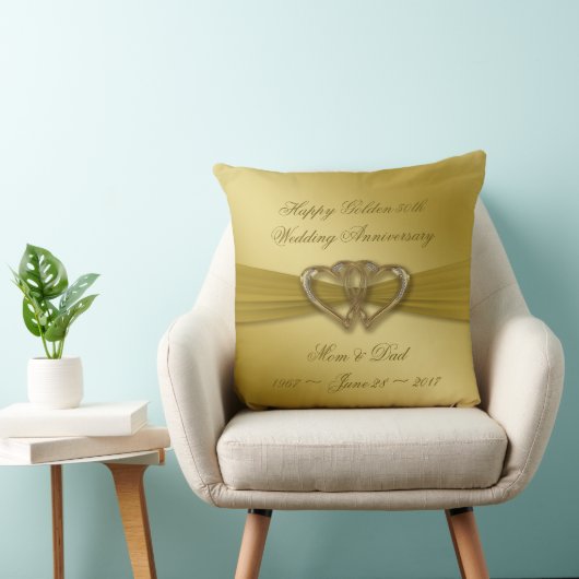 Classic Golden 50th Jubileum Sierkussen (Stoel)