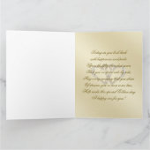Classic Golden 50th Wedding Jubileum 8.5x11 Kaart (Binnen)