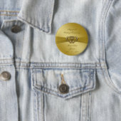 Classic Golden 50th Wedding Jubileum Button (In situ)