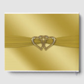 Classic Golden 50th Wedding Jubileum Guestbook Gastenboek (Achterkant)