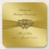 Classic Golden 50th Wedding Jubileum Onderzetters (Voorkant)