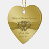 Classic Golden 50th Wedding Jubileum Ornament (Links)