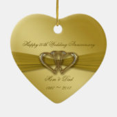 Classic Golden 50th Wedding Jubileum Ornament (Achterkant)